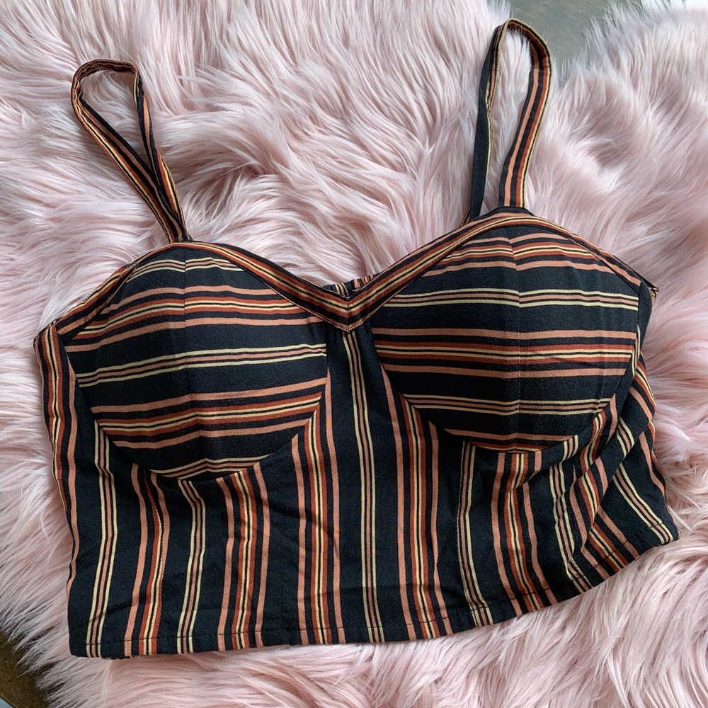 Striped Bustier Top